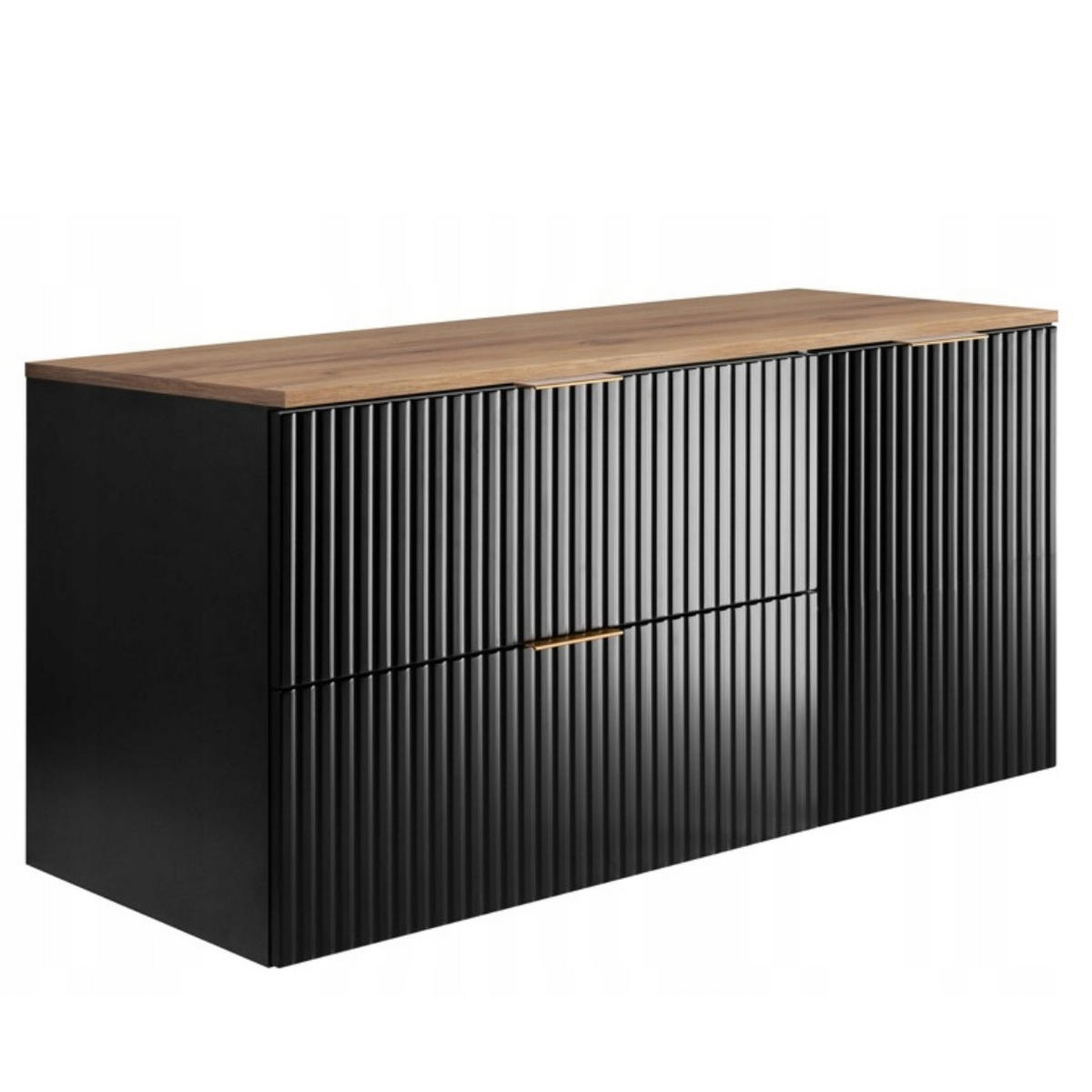 WASCHBECKUNTERSCHRANK FLOW + Platte Eiche Craft 100/57/46 cm - Eichefarben, Holzwerkstoff (100/57/46cm) - Rodan