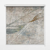VNÚTORNÁ roleta - okenná roleta - roleta - 100x180 cm - Odrazené listy - sivá, plast (100/180/0.5cm) - TULUP