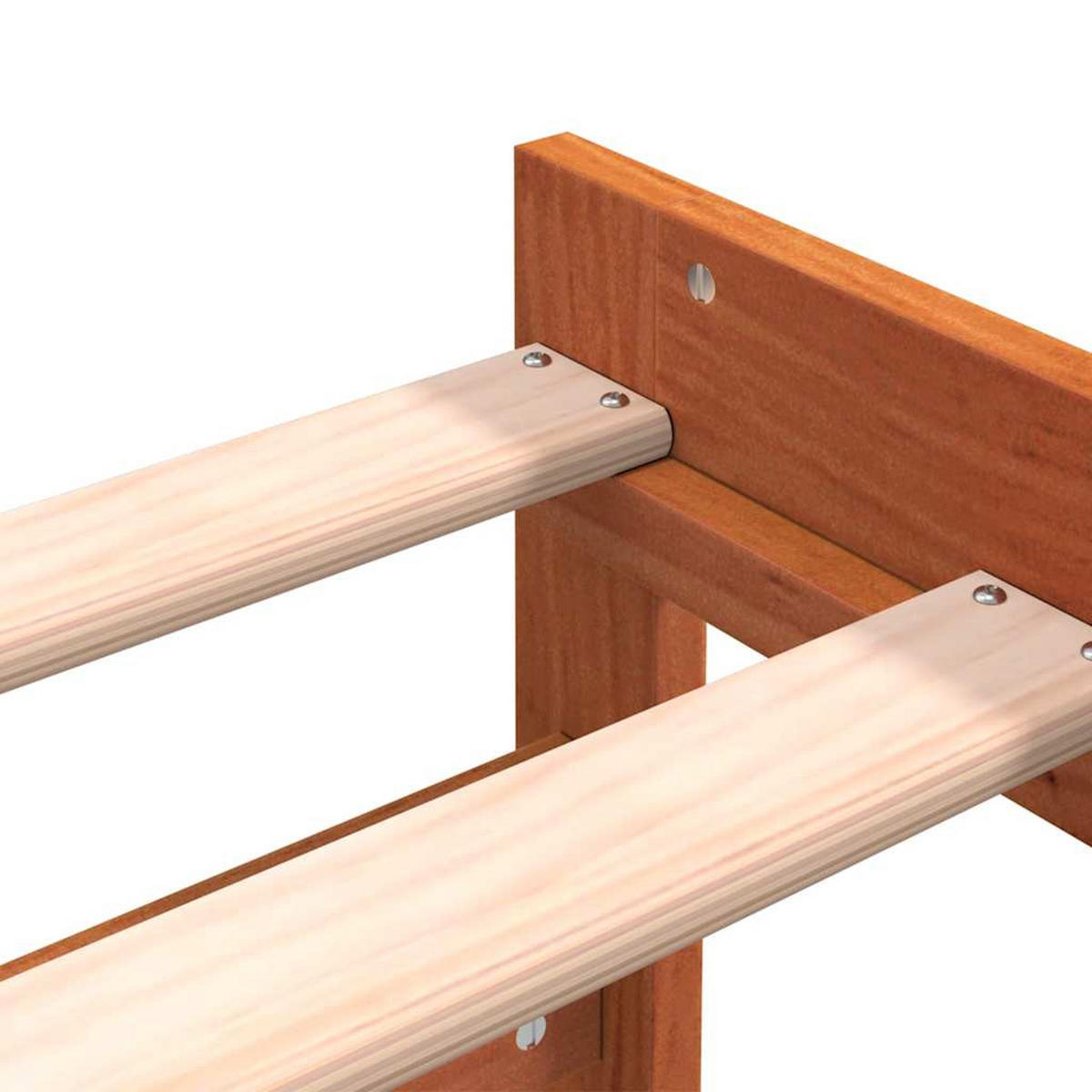 TAGESBETT Ausziehbar Wachsbraun 90/200 Cm Massivholz Kiefer - Braun, Holz (90/200cm) - vidaXL