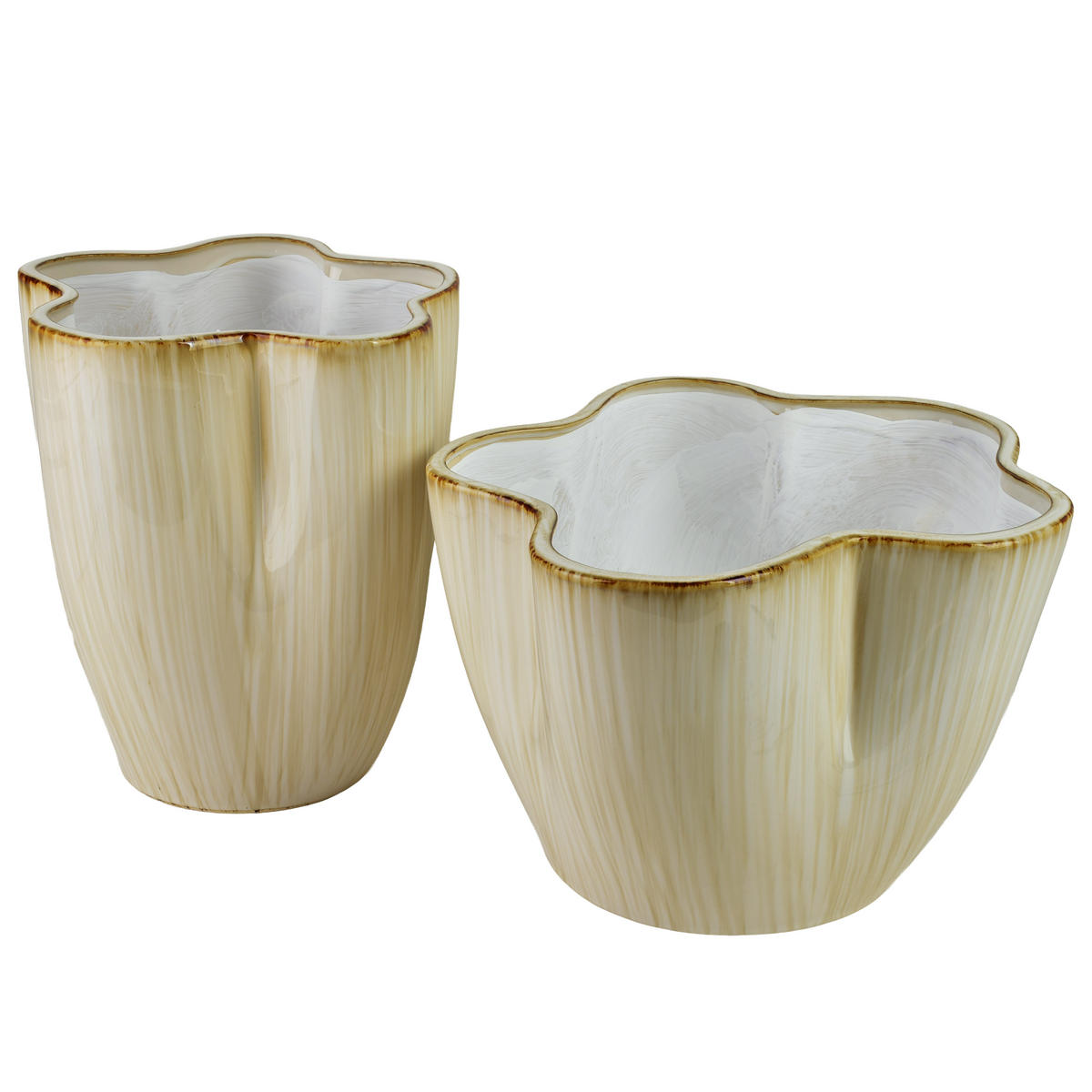 VASE MANON 23/23/25,5cm - Beige, Keramik (26cm) - Mondex