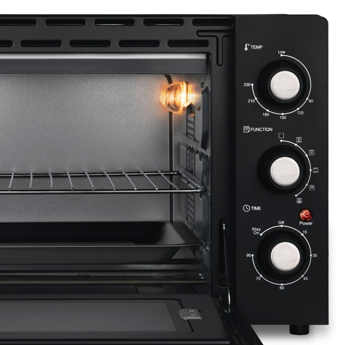 MINI-BACKOFEN FO42 Schwarz - Schwarz, Metall (40/28.5/34cm) - HKoenig