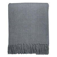BAUMWOLLDECKE Achatgrau - Grau, Textil (127/152cm) - Malagoon