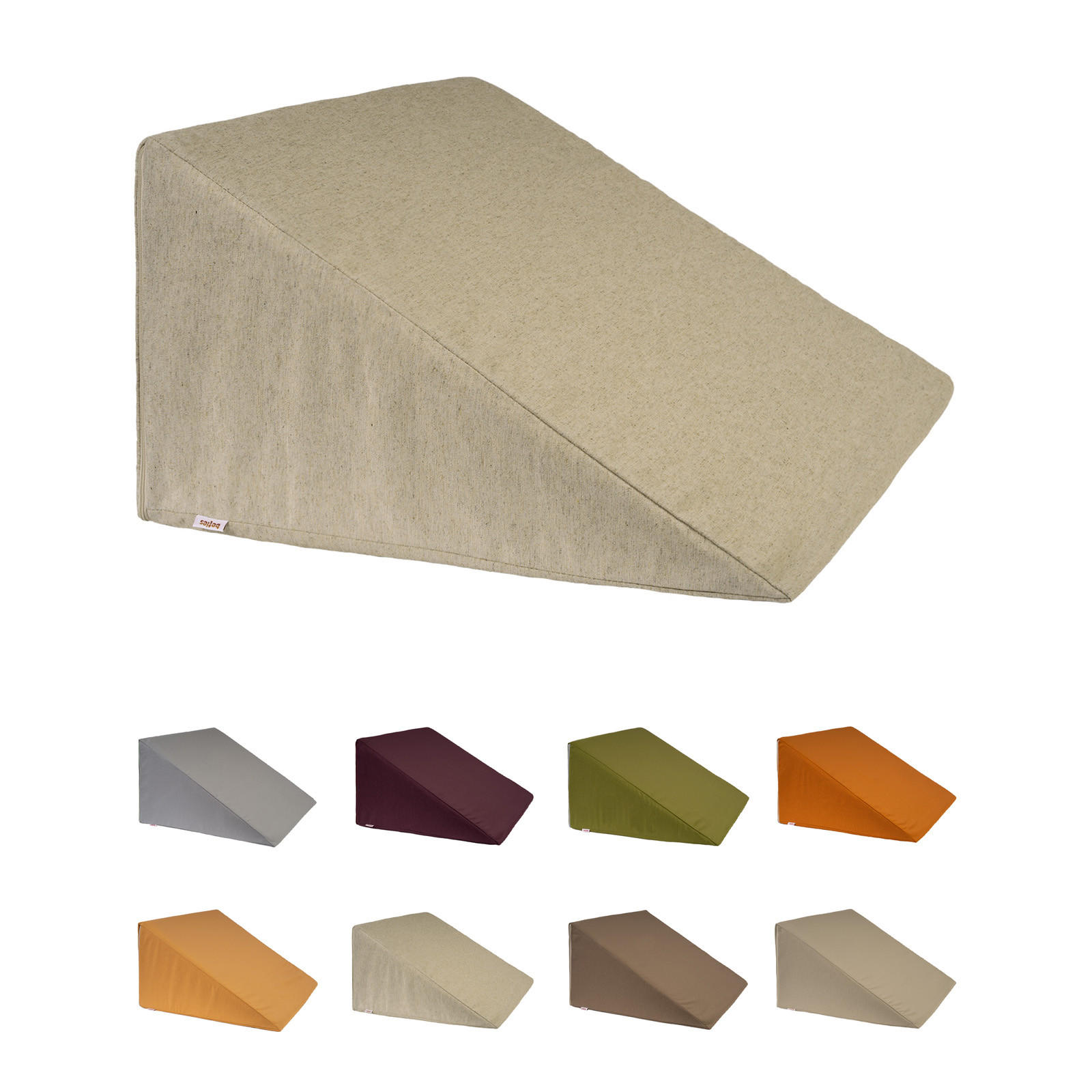KEILKISSENHÜLLE Wunschton melange-beige 62/49/30 cm - Beige, Textil (49/62cm) - beties Heimtextil