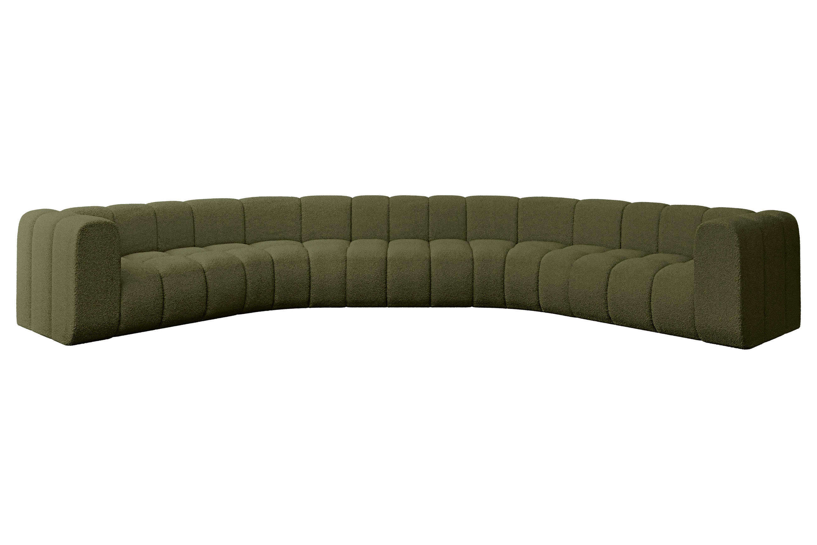 WOHNLANDSCHAFT modulares Sofa Lazro-U1 - 373x373x70 cm Grün - Grün, Holzwerkstoff/Textil (373/70/373cm) - ALTDECOR