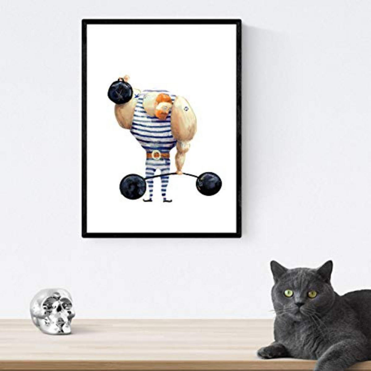 POSTER Set mit 4 Circus Strongman Bär Fahrrad acrobata und leon Elefant A3 Rahmenlos - Klar, Papier (29.7/3cm) - Nacnic