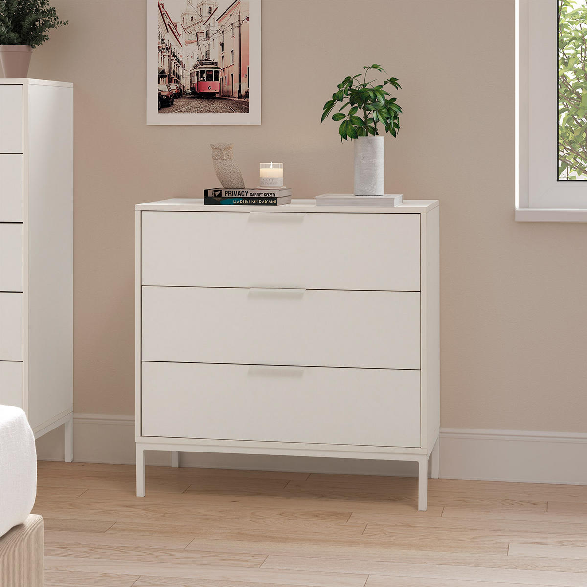 KOMMODE 80/80/40 Auri Weiß - Weiß, Holzwerkstoff (80/80/40cm) - VS Venta-stock