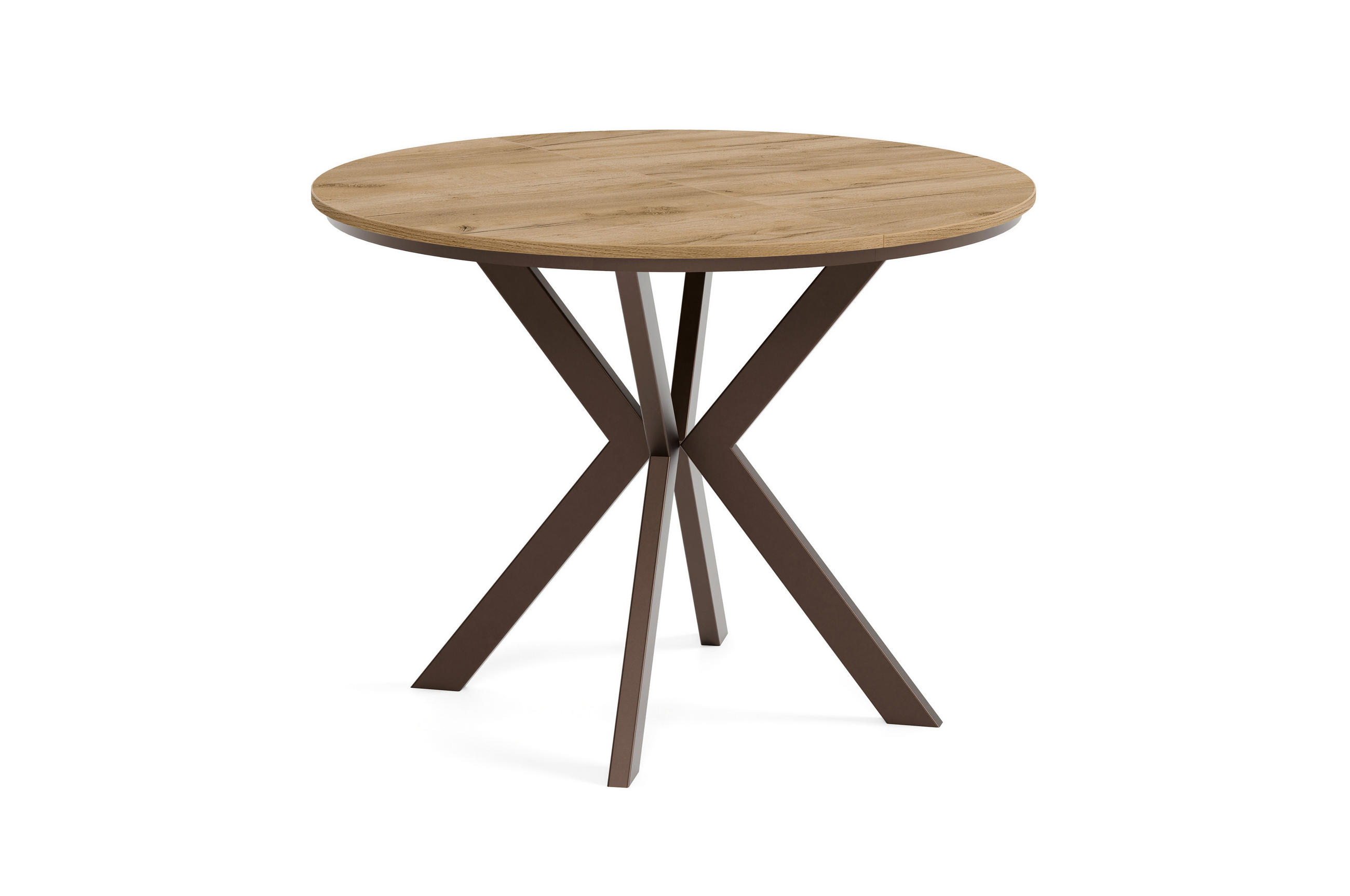 Meblini Esstisch Honigeiche, Braun 100x76x100 cm