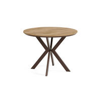 ESSTISCH EVO mit Felge - Honigeiche/Braun, Holzwerkstoff/Metall (100/100/76cm) - Meblini