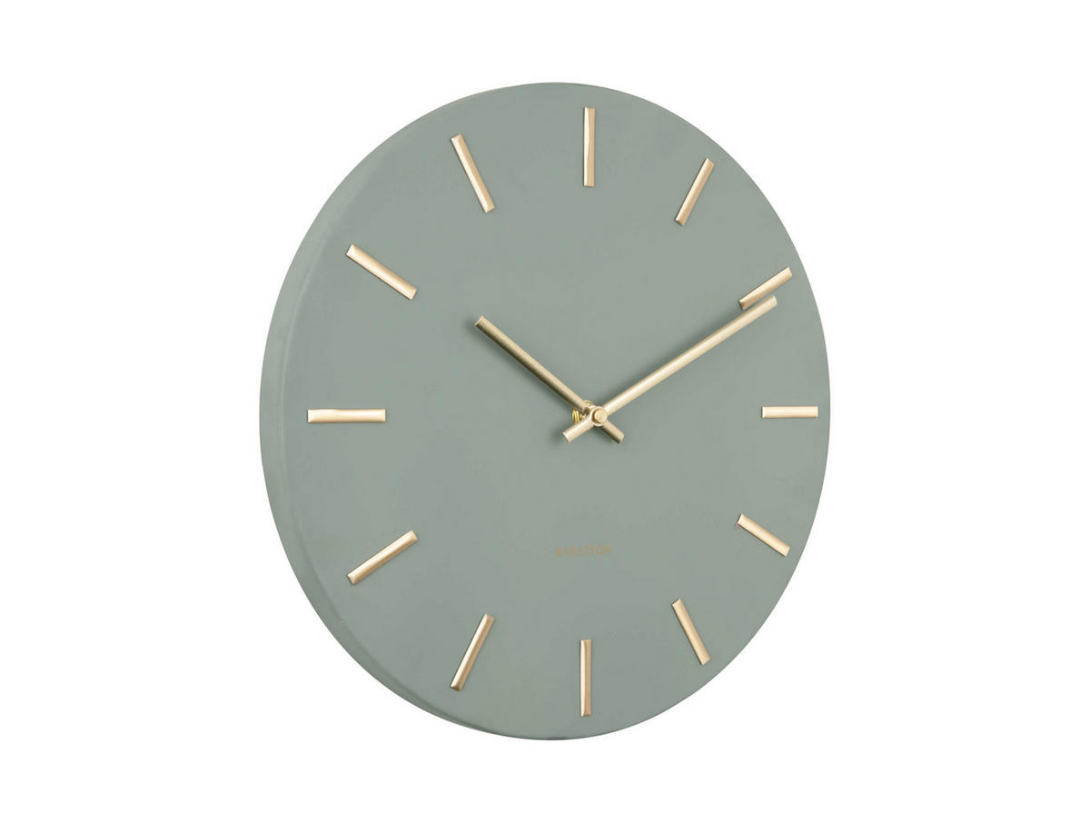 WANDUHR Grün 30x30cm - Grün, Metall (30/30/4cm) - ONZENO