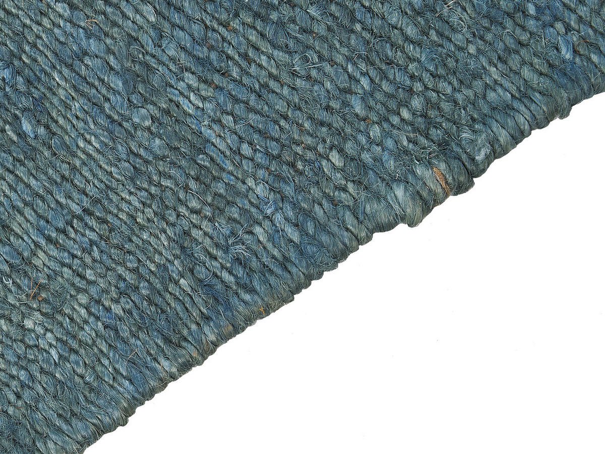 KURZFLOR-TEPPICH Lunia 230/160 cm - Blau, Naturmaterialien (160/230cm) - Beliani