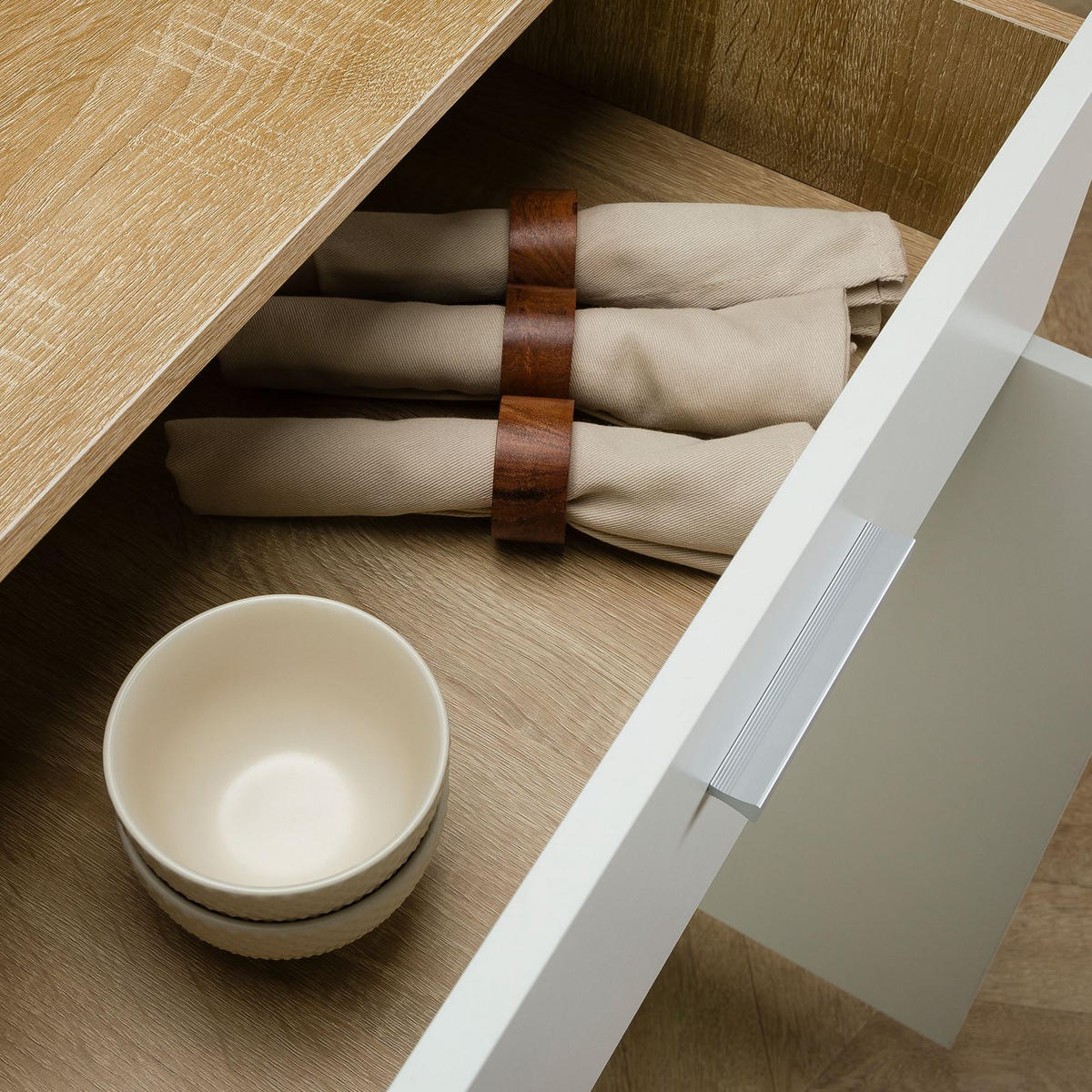 KOMMODE TOMMY - Weiß/Sonoma Eiche, Holzwerkstoff (60/84/30cm) - CARO-Möbel