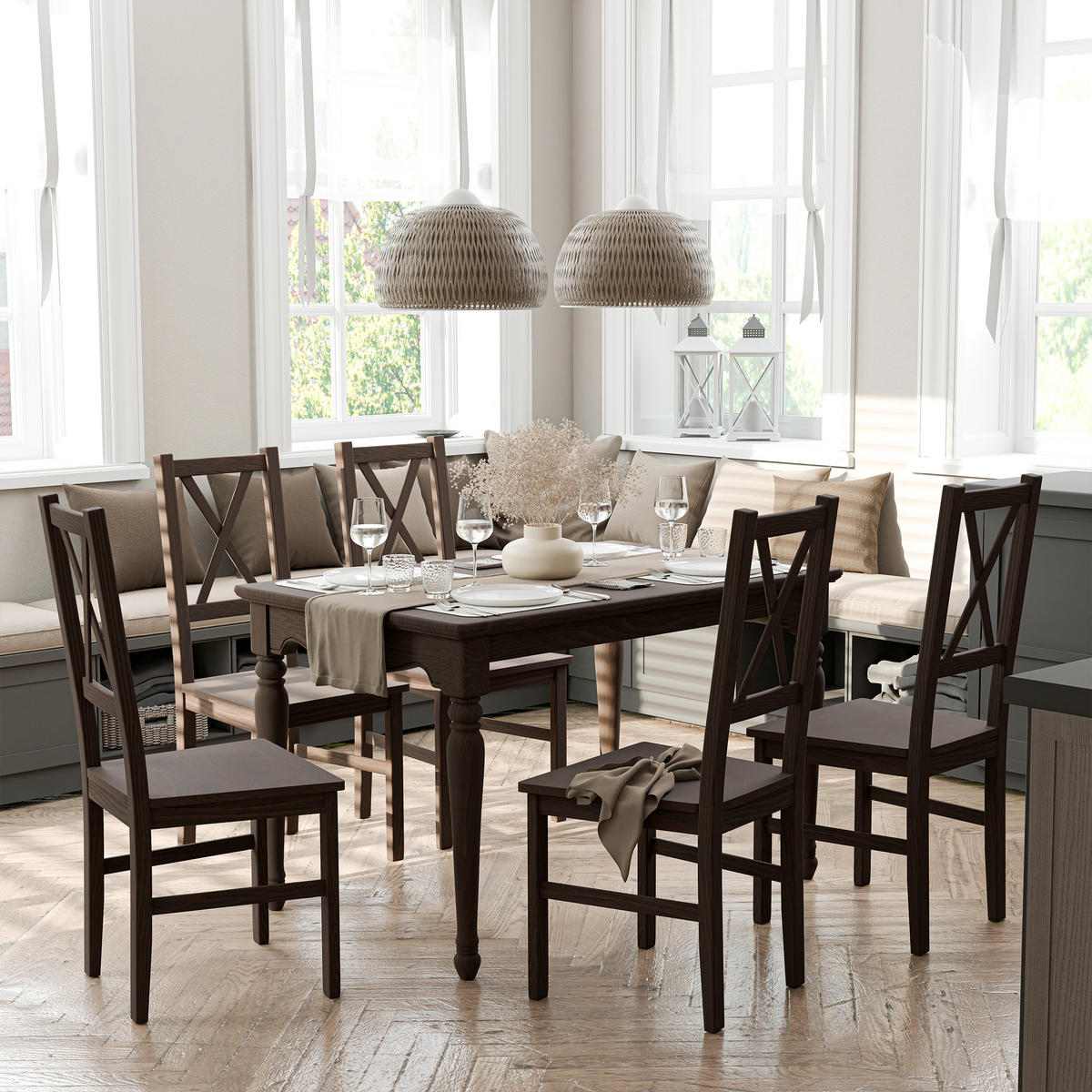 HOLZSTUHL für das Esszimmer ROMA, nussbaum - Braun, Holzwerkstoff (43/95/40cm) - Idohome