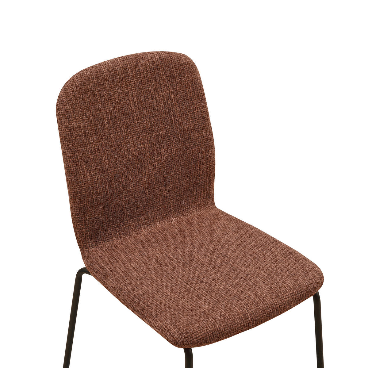 STUHL ENNA Stoffbezug Metallbeine 4er Set Braun - Braun, Textil/Metall (50/85/58cm) - Albatros