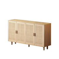 SIDEBOARD DE-38135 158/40/88 cm mit 4 Türen und verstellbarem Regalboden Natur - Naturfarben, Holzwerkstoff (158/88/40cm) - ComfortXL