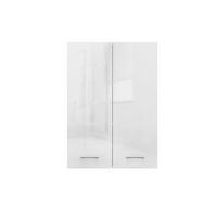 WASCHMASCHINENSCHRANK, 90 x 64 x 30 cm, Mattweiß, Türen weiß glänzend - Weiß Hochglanz/Weiß, Holzwerkstoff (30/90/64cm) - 3XE LIVING