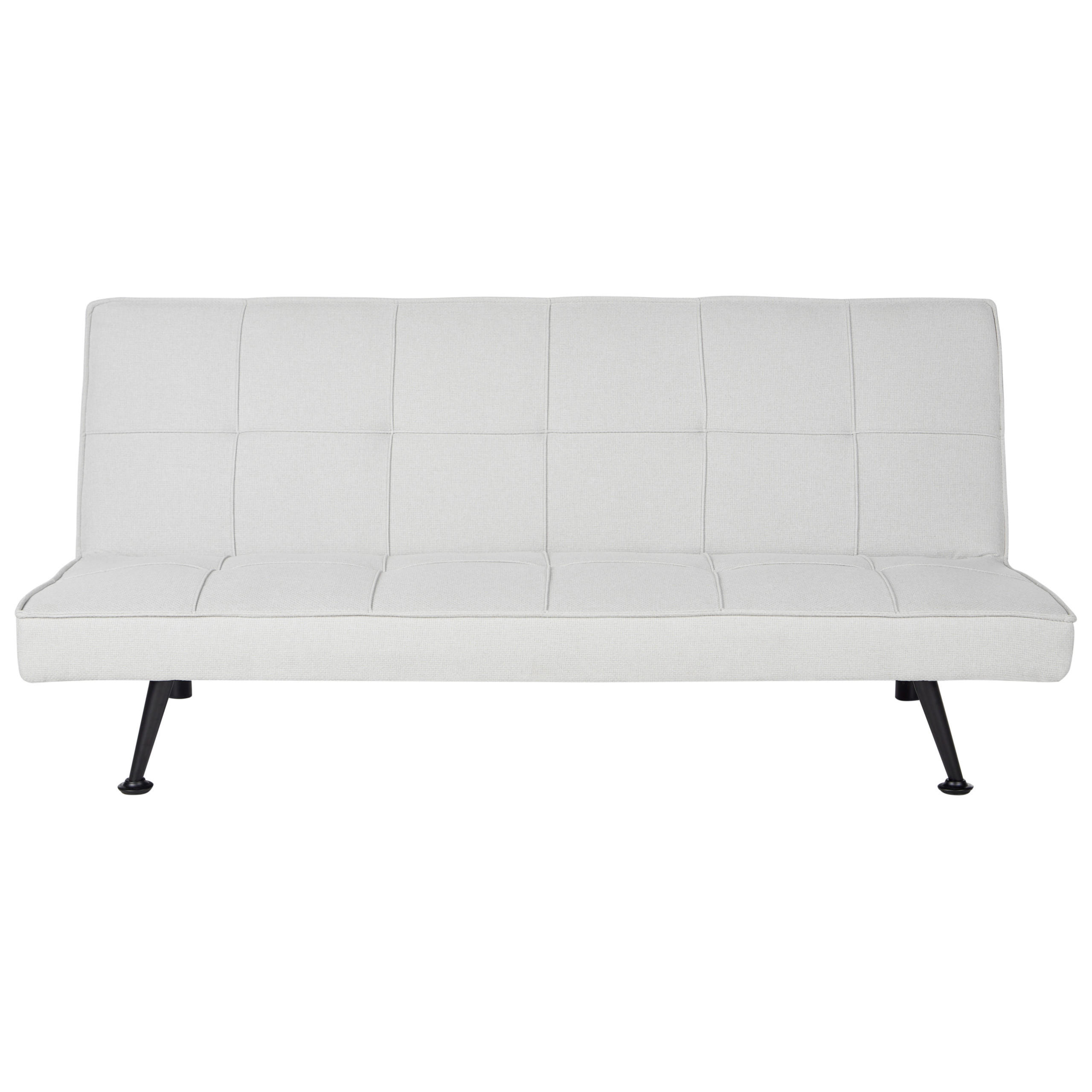3-SITZER-SCHLAFSOFA hellgrau Hasle - Schwarz/Grau, Textil (168/77/88cm) - Beliani
