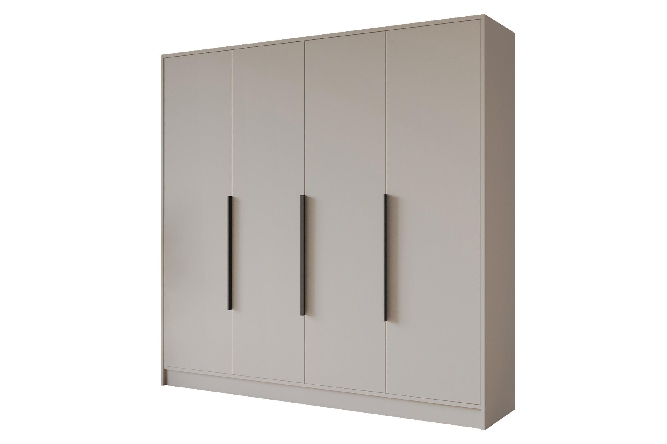 Altdecor Kleiderschrank Kaschmir, Schwarz 200x200x51 cm
