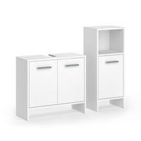 SESTAVA KOUPELNOVÉHO NÁBYTKU Karli Bílá - bílá, kompozitní dřevo (63.8/57/26.3cm) - Vicco