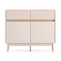 KOMODA Dunea kašmírově šedá/dekor dubu 104 cm - šedohnědá, kov/kompozitní dřevo (104/85/40cm) - Selsey