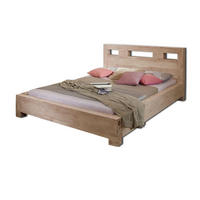 BETT Massivholz Sheesham 140 x 200 x 90 grau NATURE GREY #203 - Grau, Holz (140/200cm) - Massivmoebel24