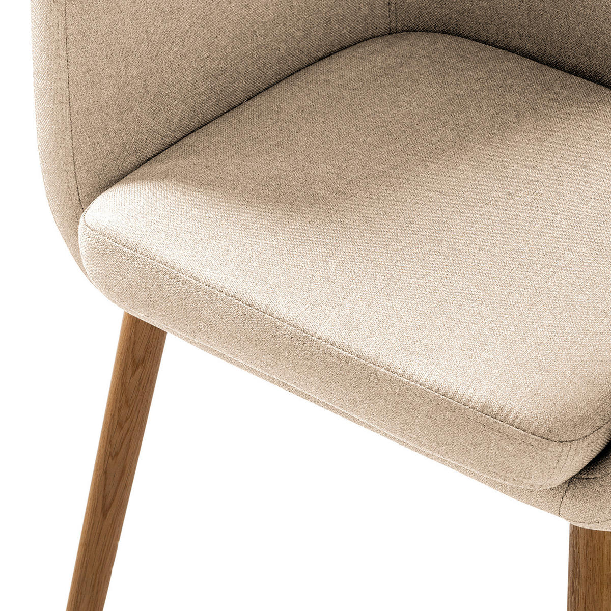 ARMLEHNENSTUHL - XXL - Beige, Holz/Textil (62/84/62cm) - home24