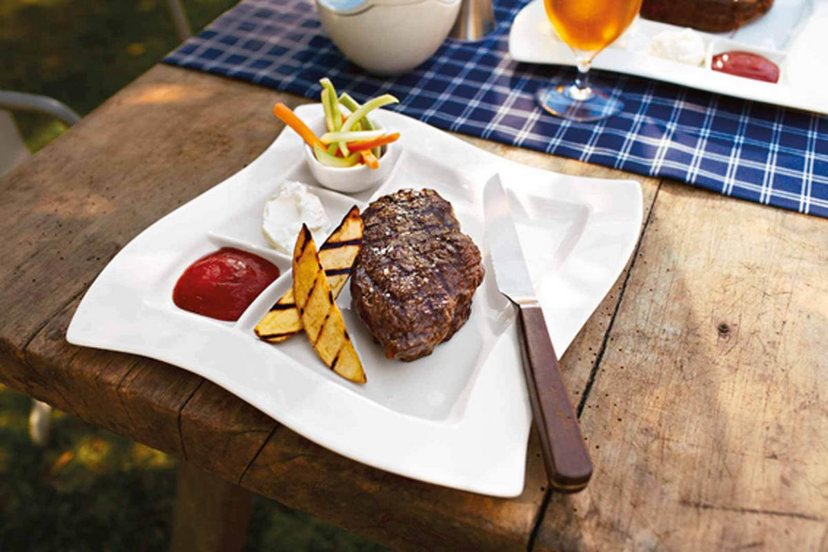 STEAKMESSER Texas silber 23,5 cm 6er Set - Silberfarben, Metall - Villeroy & Boch