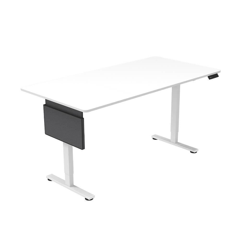 HÖHENVERSTELLBARER Schreibtisch ELMO Weiß - 120 x 60 cm - Weiß, Holz/Metall (60/120/70cm) - Home Deluxe