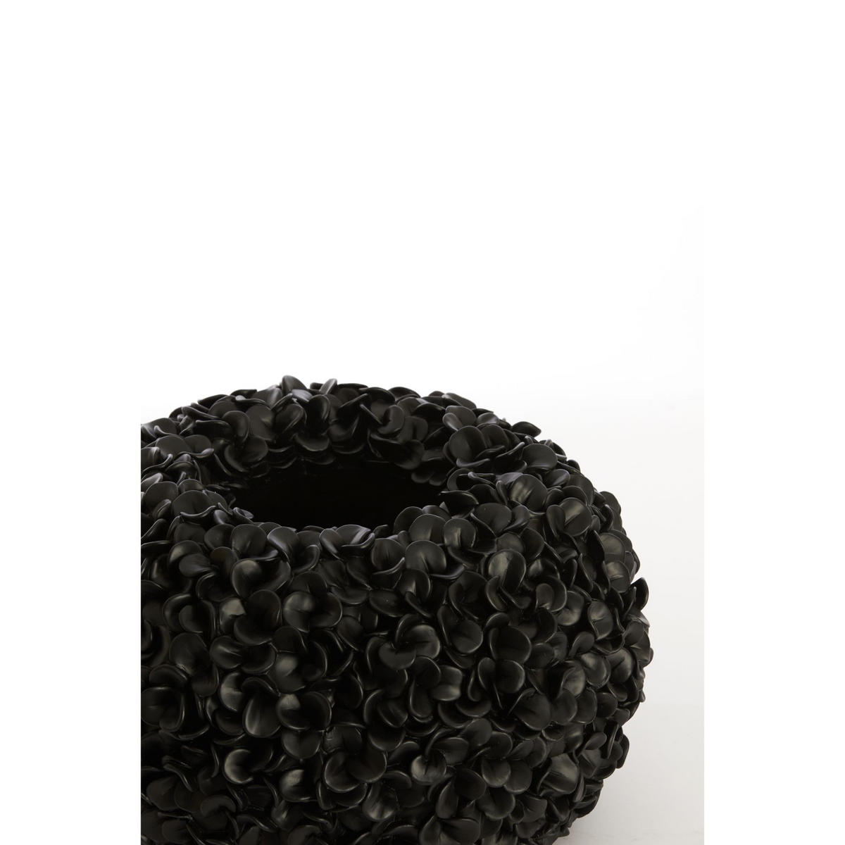 VASE Phylia Schwarz 38/38/23 cm - Schwarz, Kunststoff (23cm) - Light & Living