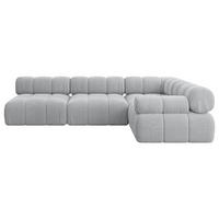 ECKSOFA modulares Sofa Mende-L2 - 285x190x70 cm Grau Cord - Grau, Holzwerkstoff/Textil (285/190cm) - ALTDECOR