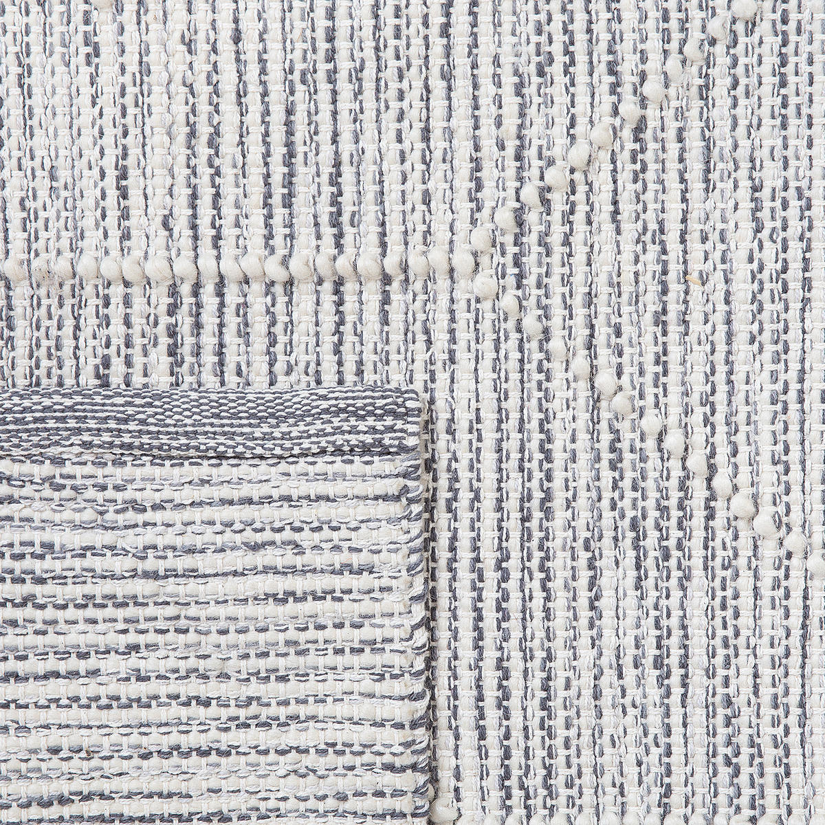 TEPPICH geflochten Edremit 150/80 cm - Grau, Textil (80/150cm) - Beliani