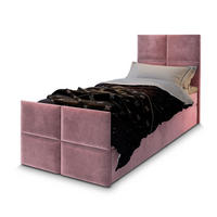 POSTEL BOXSPRING ARIEL 80x200 cm, s matrací a úložným prostorem, starorůžová - starorůžová, kompozitní dřevo/textil (80/200cm) - MASSENO