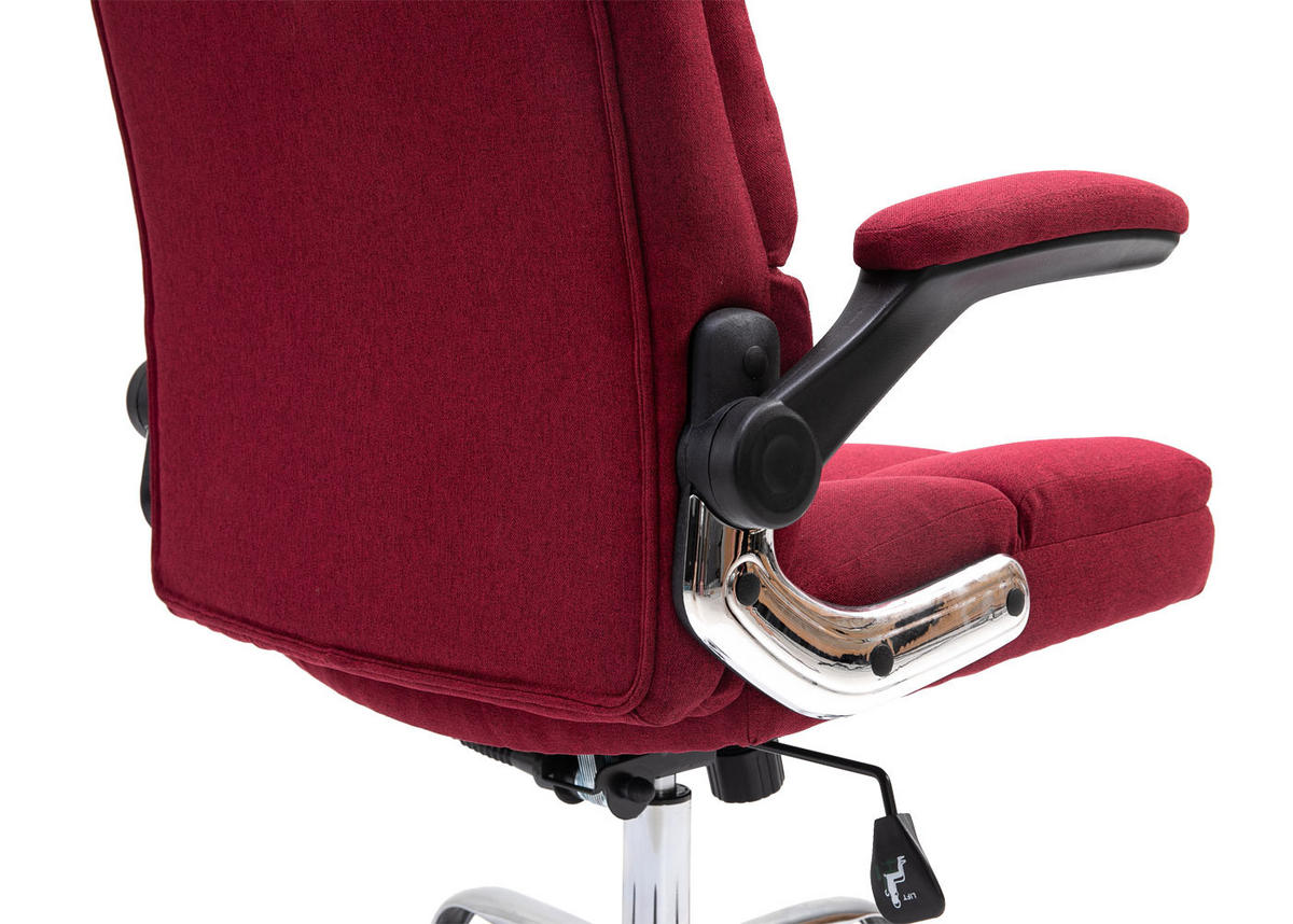 DREHSTUHL HxBxT 120x73x72cm Sitzhöhe 50cm höhenverstellbar Stoff/Textil Weinrot - Weinrot, Textil (73/120/72cm) - PROREGAL