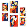 POSTER Set Mit 6 Zarte Collage im femininen abstrakten Stil Größe A3 & A4 Rahmenlos - Klar, Papier (29.7/1cm) - Nacnic