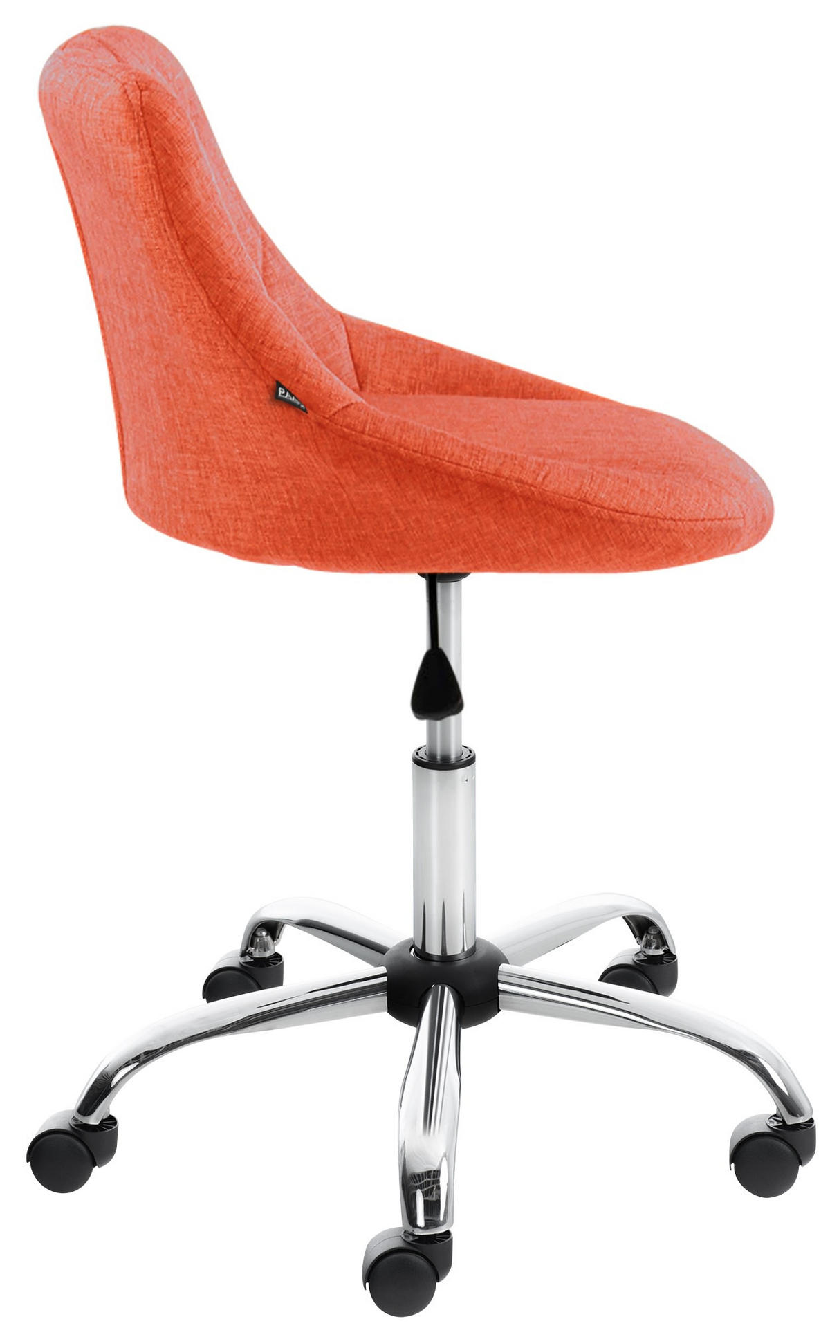 ARBEITSHOCKER Lazius Stoff orange - Orange, Metall (47/82/49cm) - TPFLiving