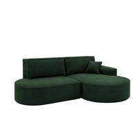 ECKSOFA Venedig Mit Schlaffunktion - Grün, Holzwerkstoff/Textil (278/179cm) - Fun Möbel