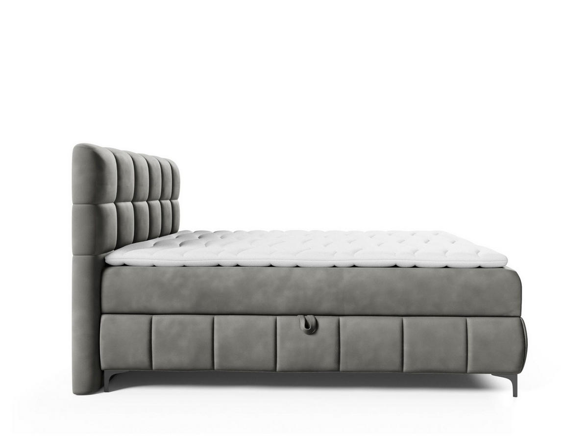 BOXBETT Sophie In Salvador - Graphitfarben, Holzwerkstoff/Textil (120/200cm) - Fun Möbel