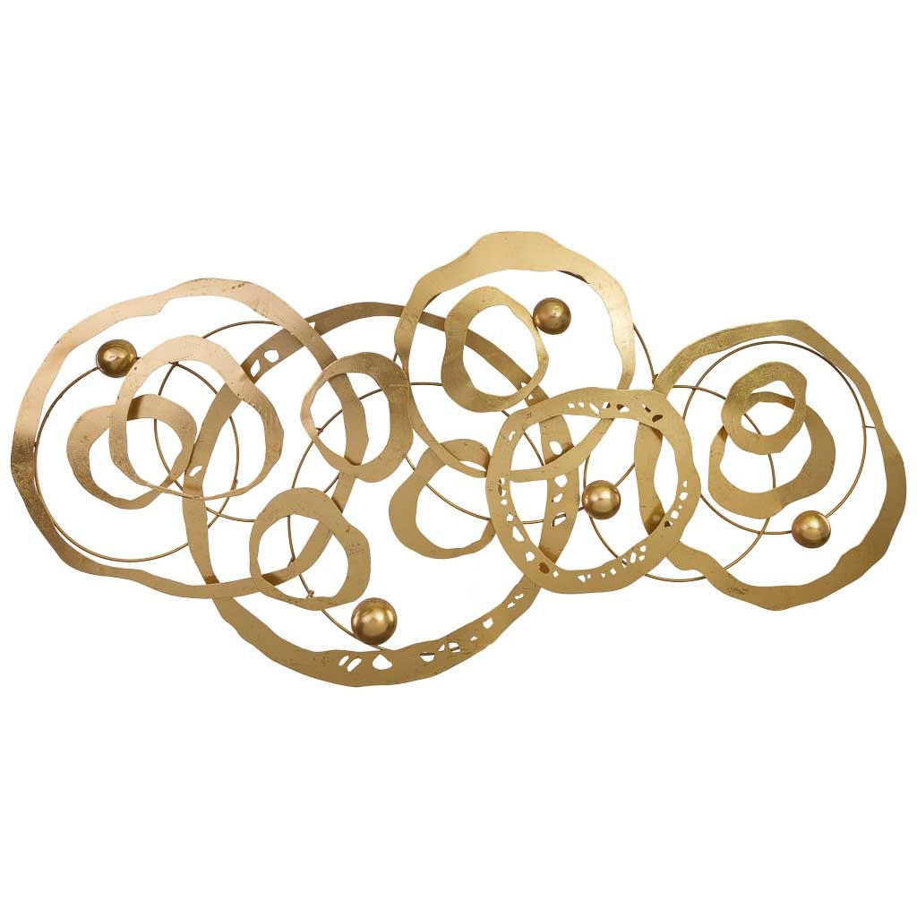 WANDDEKO-OBJEKT aus Metall, 135x68x6cm - Goldfarben, Metall (134.6/6.4/67.9cm) - Wanderlust