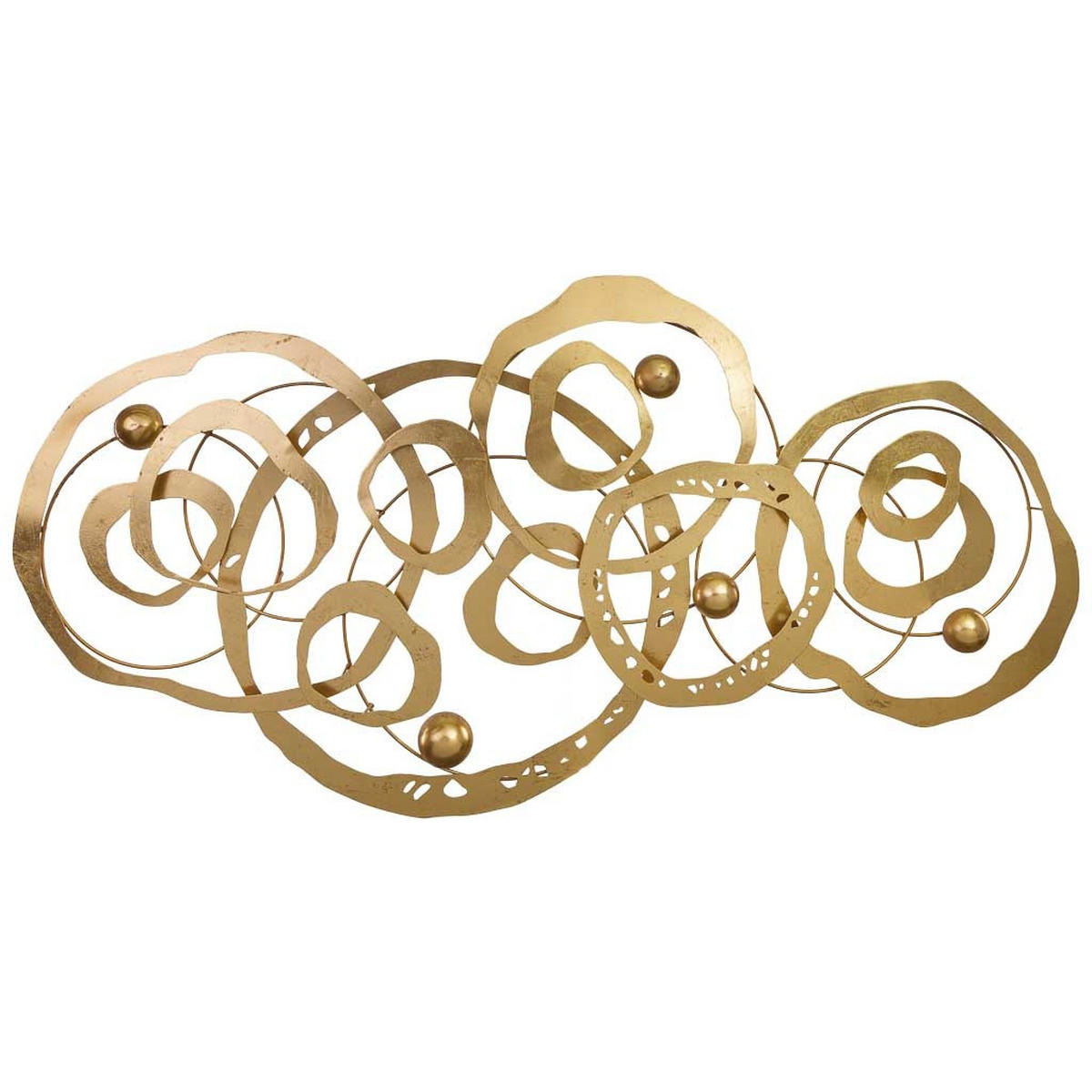 WANDDEKO-OBJEKT aus Metall, 135x68x6cm - Goldfarben, Metall (134.6/6.4/67.9cm) - Wanderlust