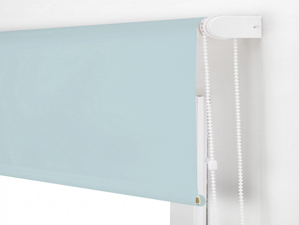 ROLLO Polyester Transluzent Hellblau 140x175 - Hellblau, Textil (140/175/1cm) - Purline