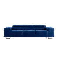 SCHLAFSOFA Lyam 3 Sitzplätze Blau - Blau, Holzwerkstoff (275/69/100cm) - Petits-meubles