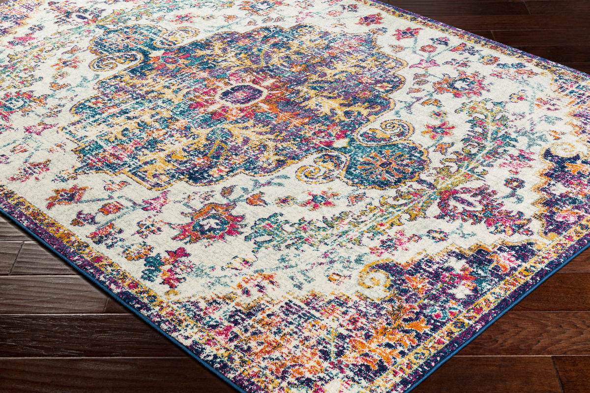 VINTAGE-TEPPICH 160/220 cm Mehrfarbig - Blau/Multicolor, Naturmaterialien/Textil (160/220cm) - LIVABLISS