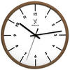 WANDUHR Holz Designer NÜRNBERG Loft Wand Uhr, braun, weiß - Schwarz/Braun, Holz/Metall (32/32/2cm) - Holzwerk