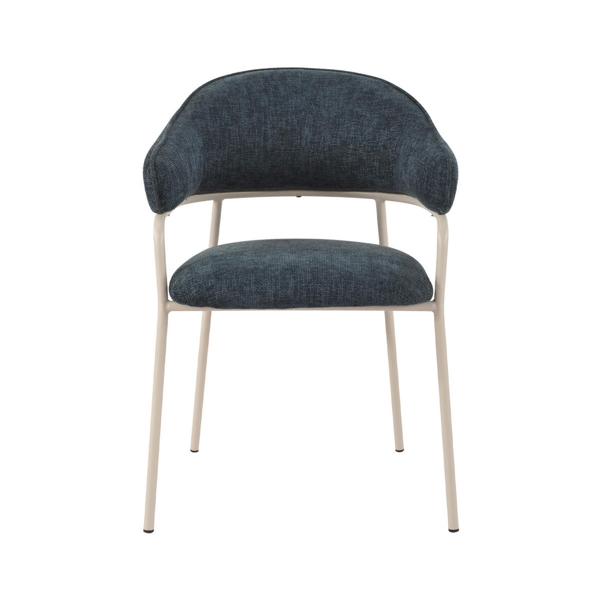 STÜHLE 2er Set Petrolblau Weiß 56,5/57/82,5 cm - Dunkelblau, Textil (56.5/82.5/57cm) - Mobili Rebecca