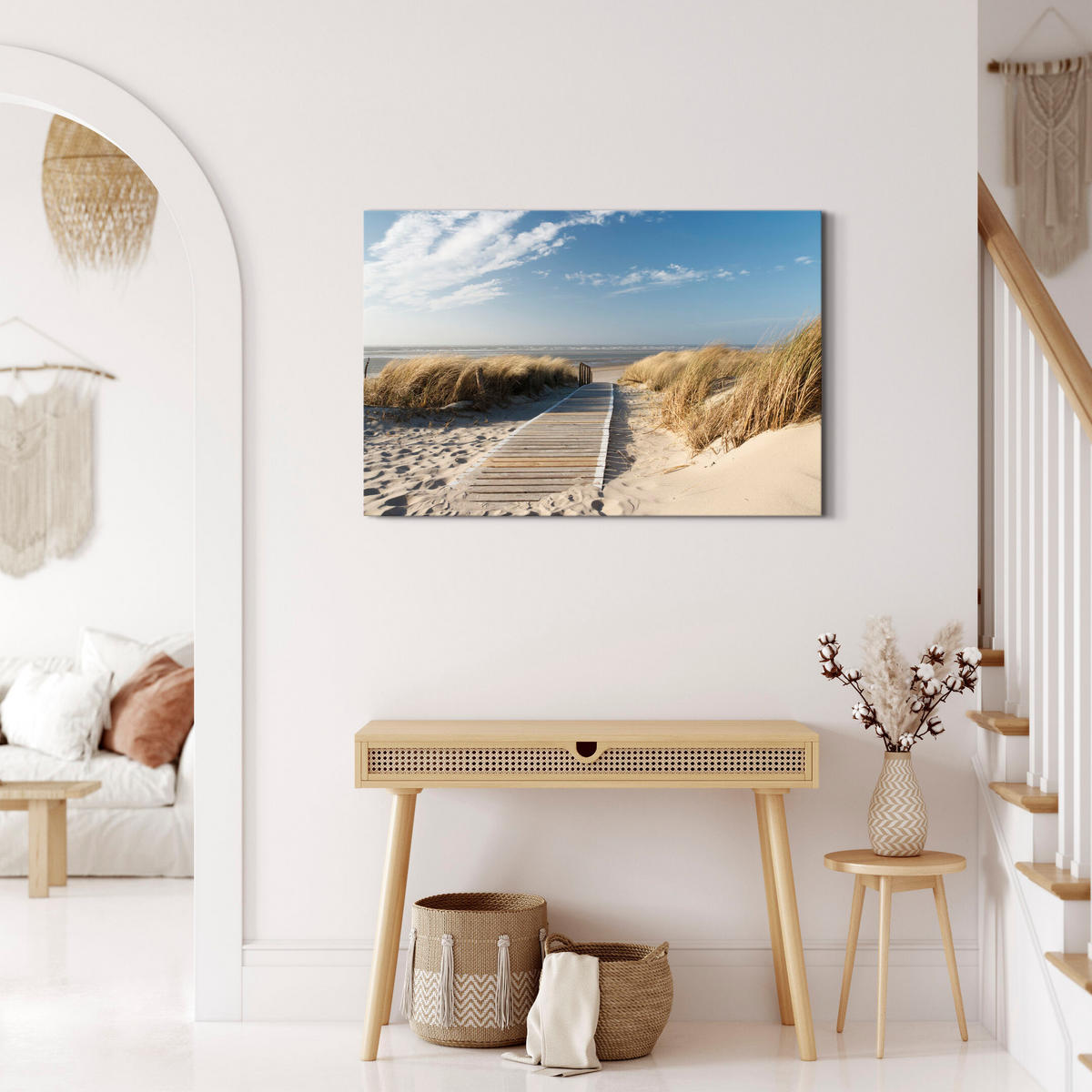 LEINWANDBILD Strand 120x80 cm - Multicolor, Holz (120/80cm) - LUMASOUL