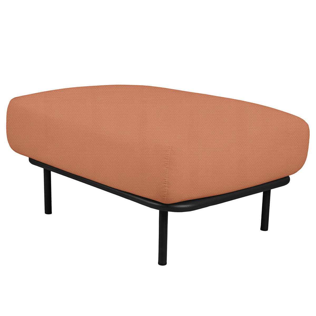 OUTDOOR-HOCKER - Rosa, Textil/Metall (86/44/66cm) - home24