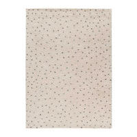 HOCHFLORTEPPICH Creme / Schwarz Lush 120/180 cm - Creme/Schwarz, Naturmaterialien/Textil (120/180cm) - Atticgo