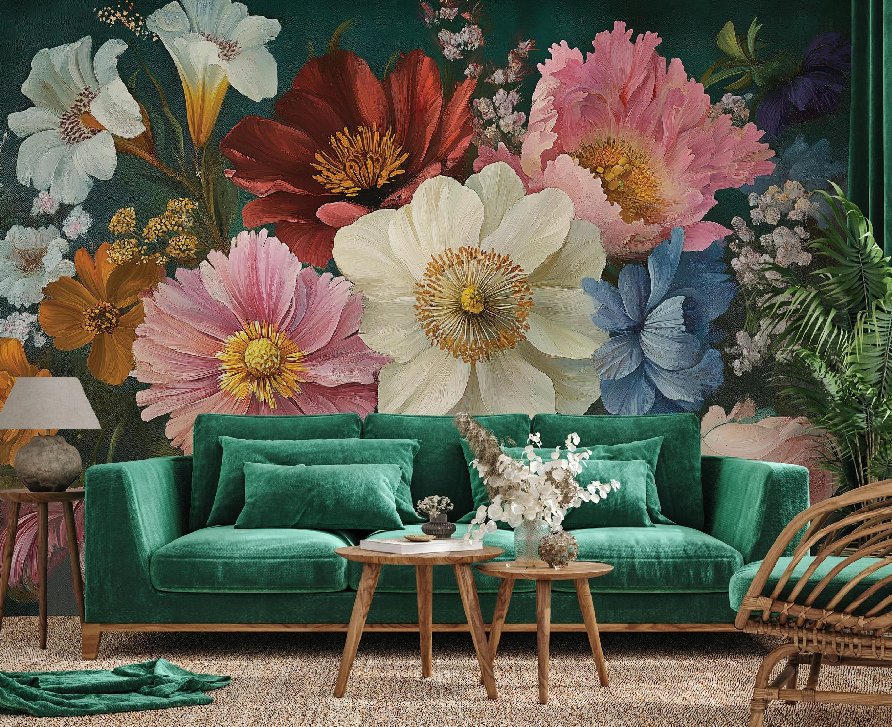 FOTOTAPETE Bulumen Vintage Wohnzimmer Vlies Tapete 300x210 - Multicolor, Papier (300/210cm) - Wallarena