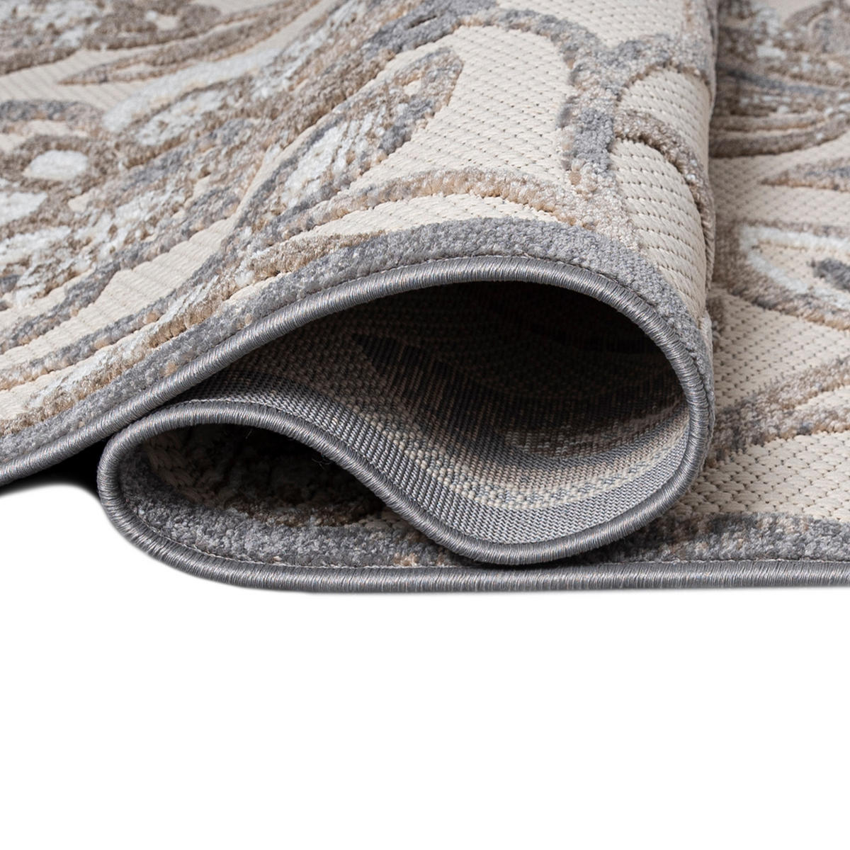 TEPPICH Outdoor Beige Bunte Pflanzlich Kurzflor Rechteckig - 140x200 cm - Naturfarben, Textil (140/200cm) - Mazovia