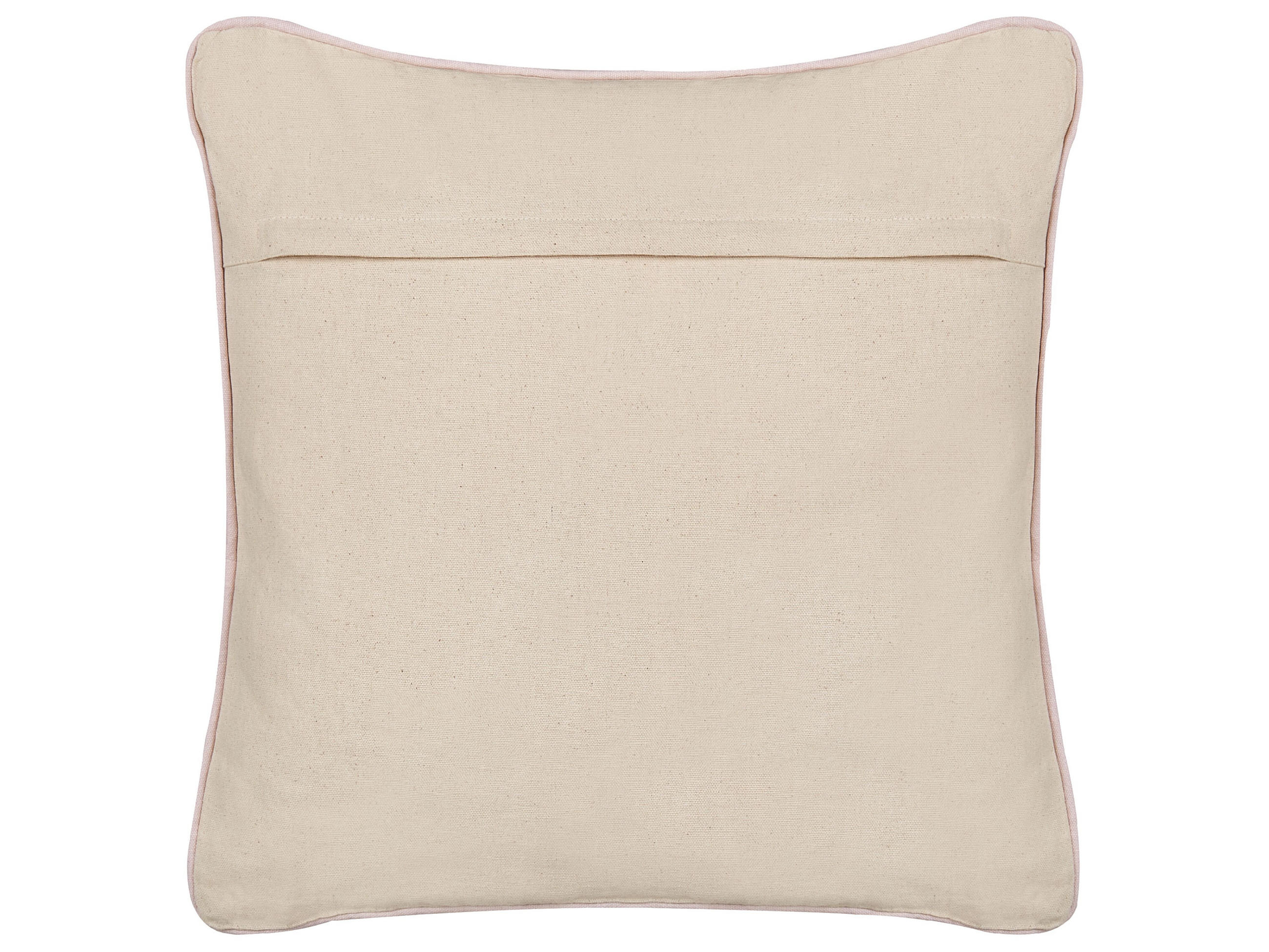 DEKOKISSEN Beige 45/45 cm Gazania - Beige/Weiß, Textil (45/45/8cm) - Beliani