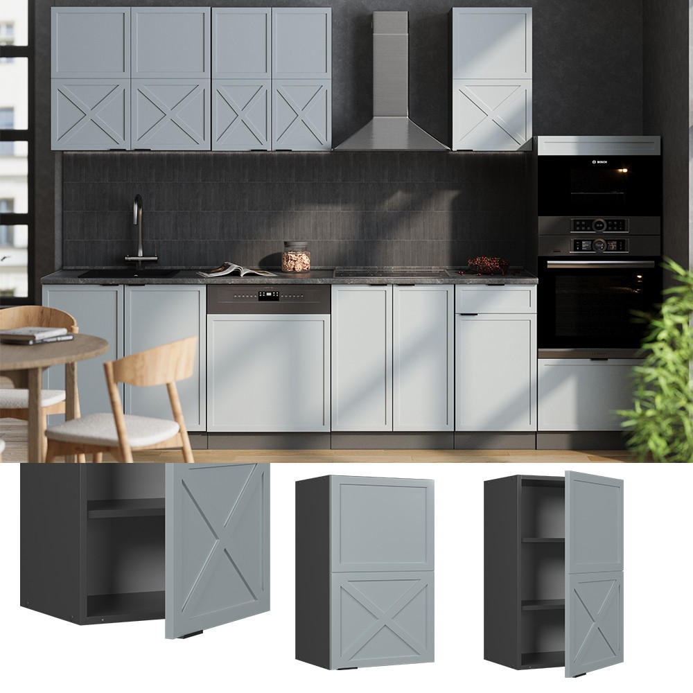 HÄNGESCHRANK Fame-Line Hellblau-grau 45 cm - Anthrazit/Blaugrau, Holzwerkstoff (45/72/34.1cm) - Vicco